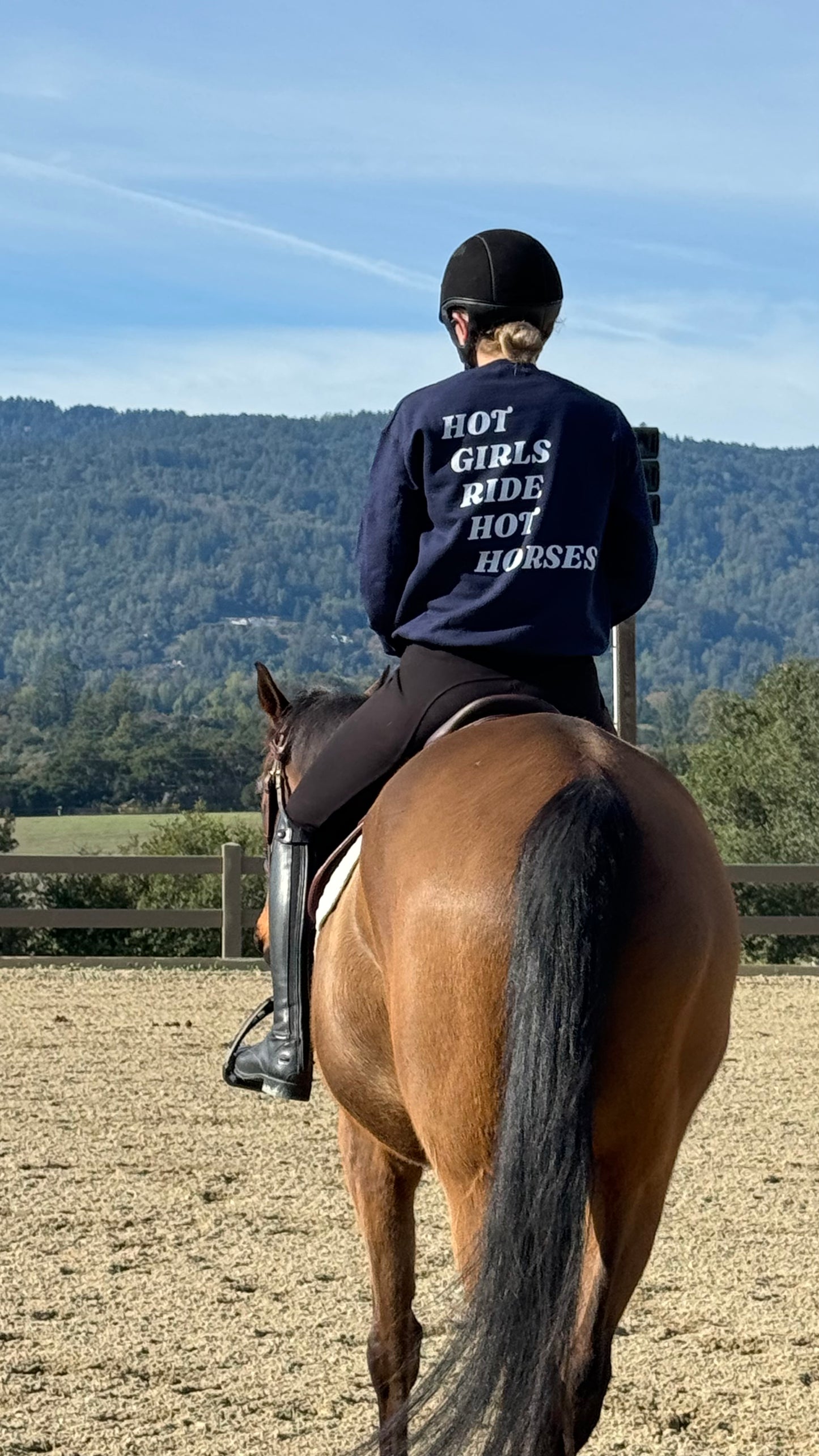 Hot Girls Ride Hot Horses Crewneck Sweatshirt