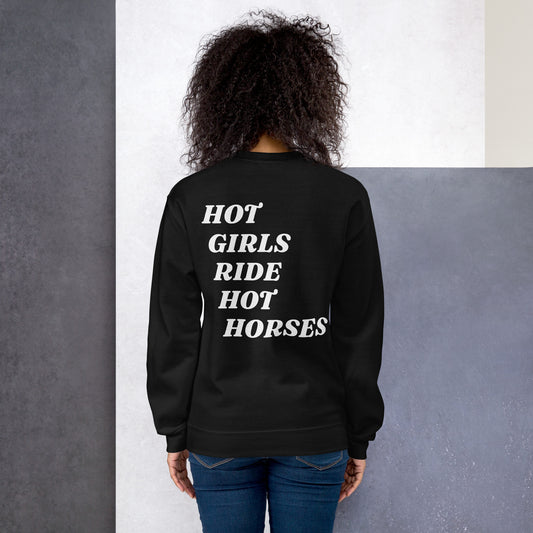 Hot Girls Ride Hot Horses Crewneck Sweatshirt