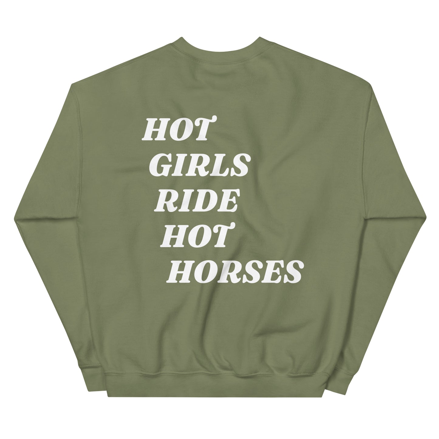 Hot Girls Ride Hot Horses Crewneck Sweatshirt