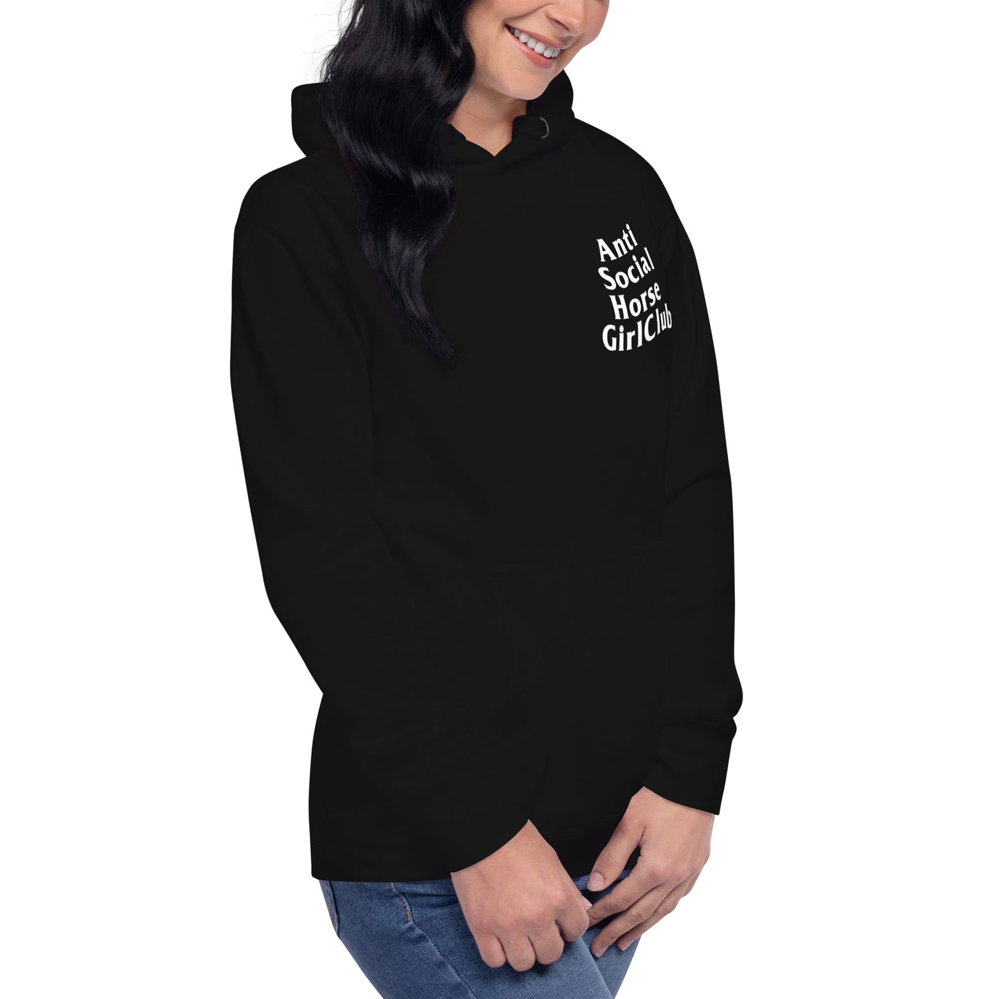 Anti Social Horse Girl Hoodie w/ white logo