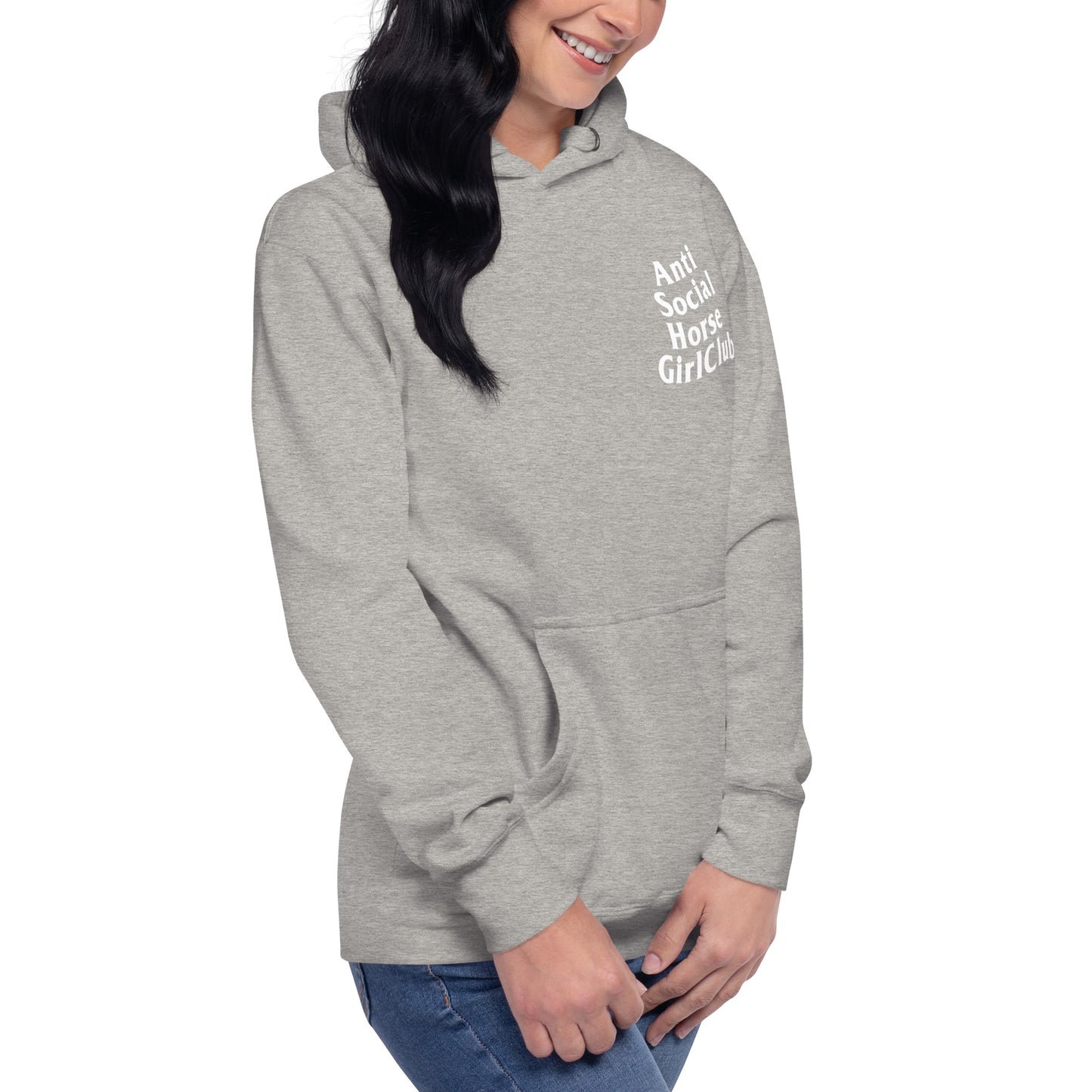 Anti Social Horse Girl Hoodie w/ white logo