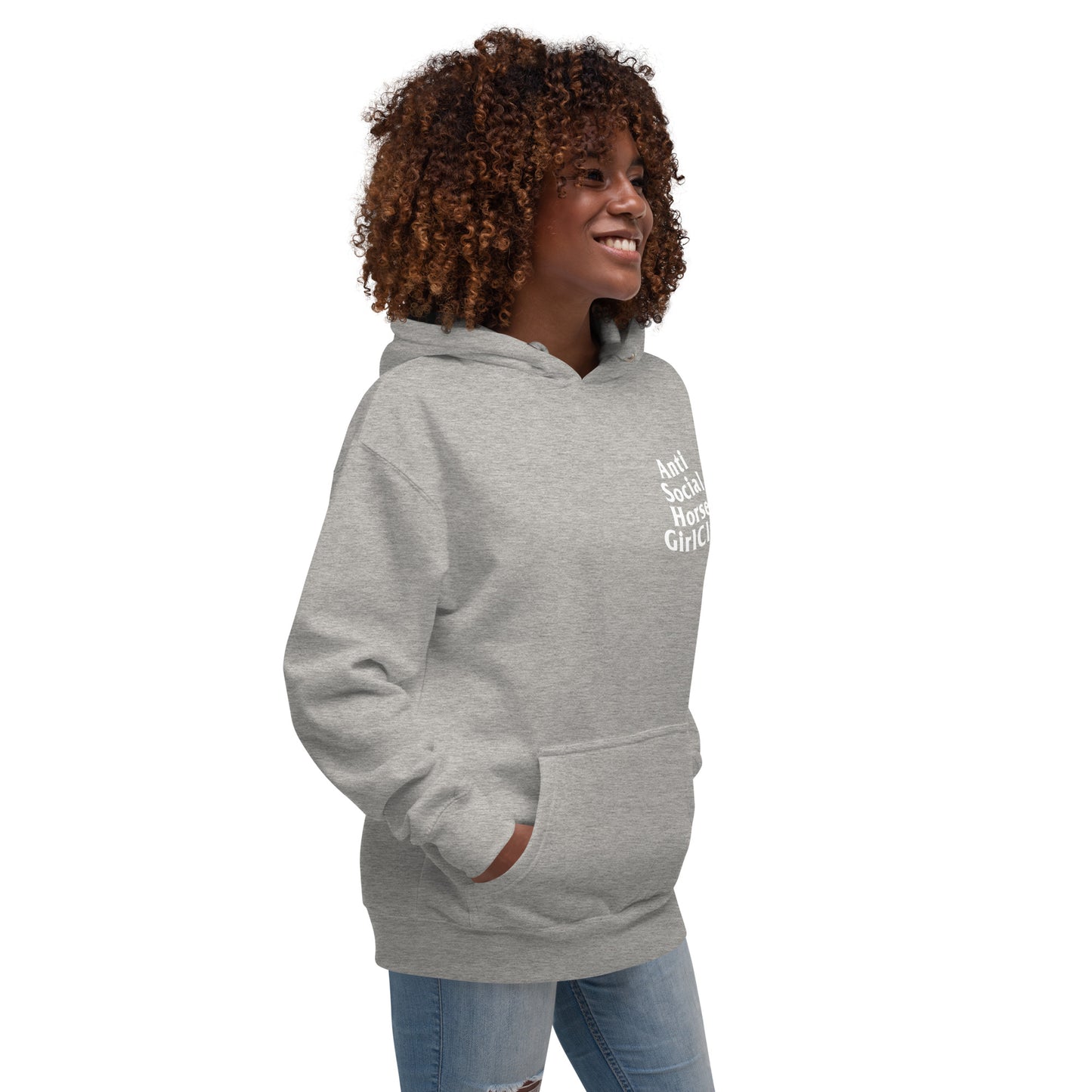 Anti Social Horse Girl Hoodie w/ white logo