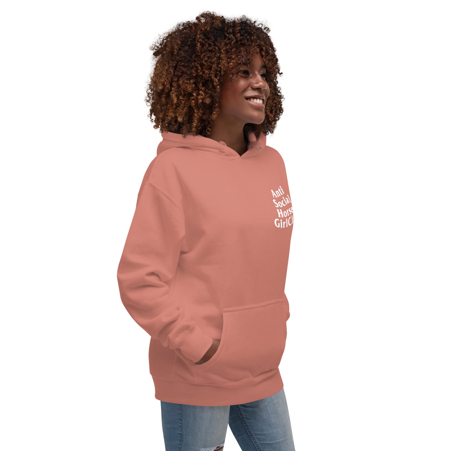 Anti Social Horse Girl Hoodie w/ white logo