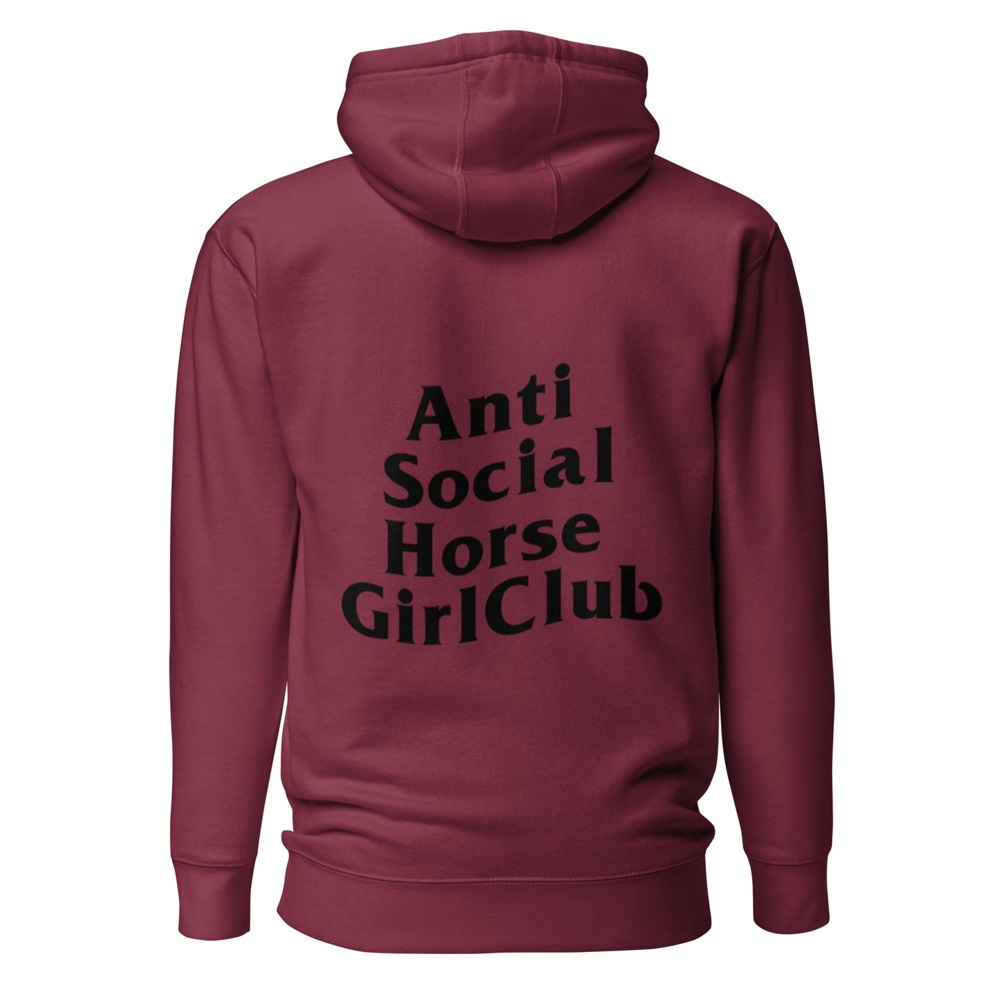 Anti Social Horse Girl Hoodie w/ black logo