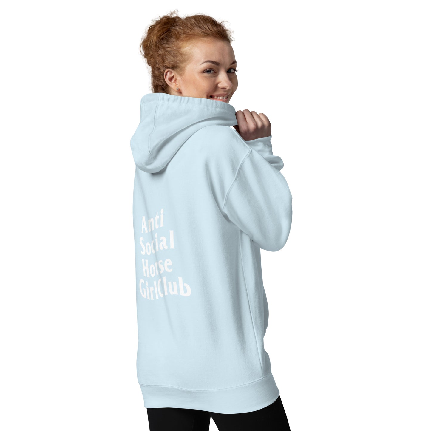 Anti Social Horse Girl Hoodie w/ white logo