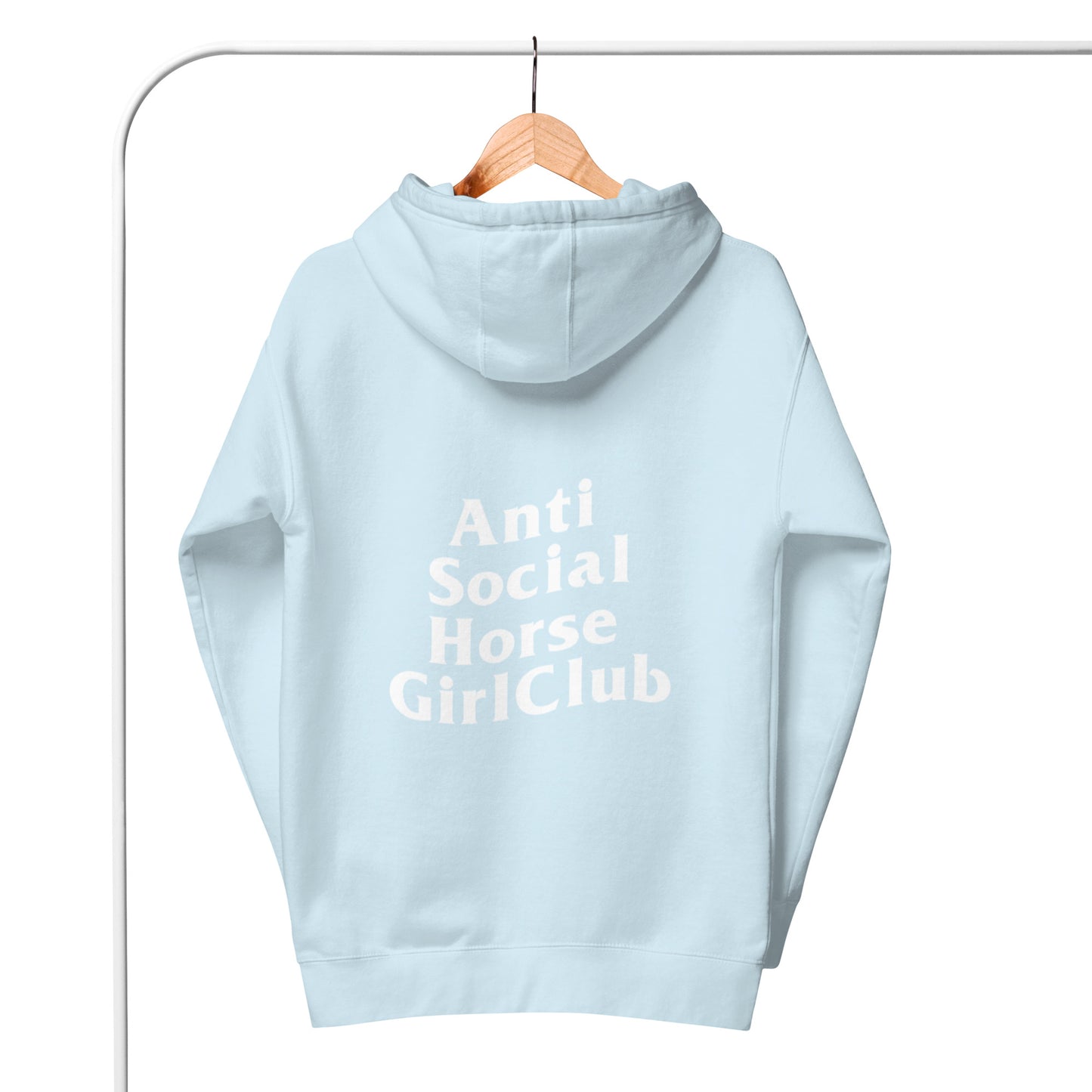 Anti Social Horse Girl Hoodie w/ white logo