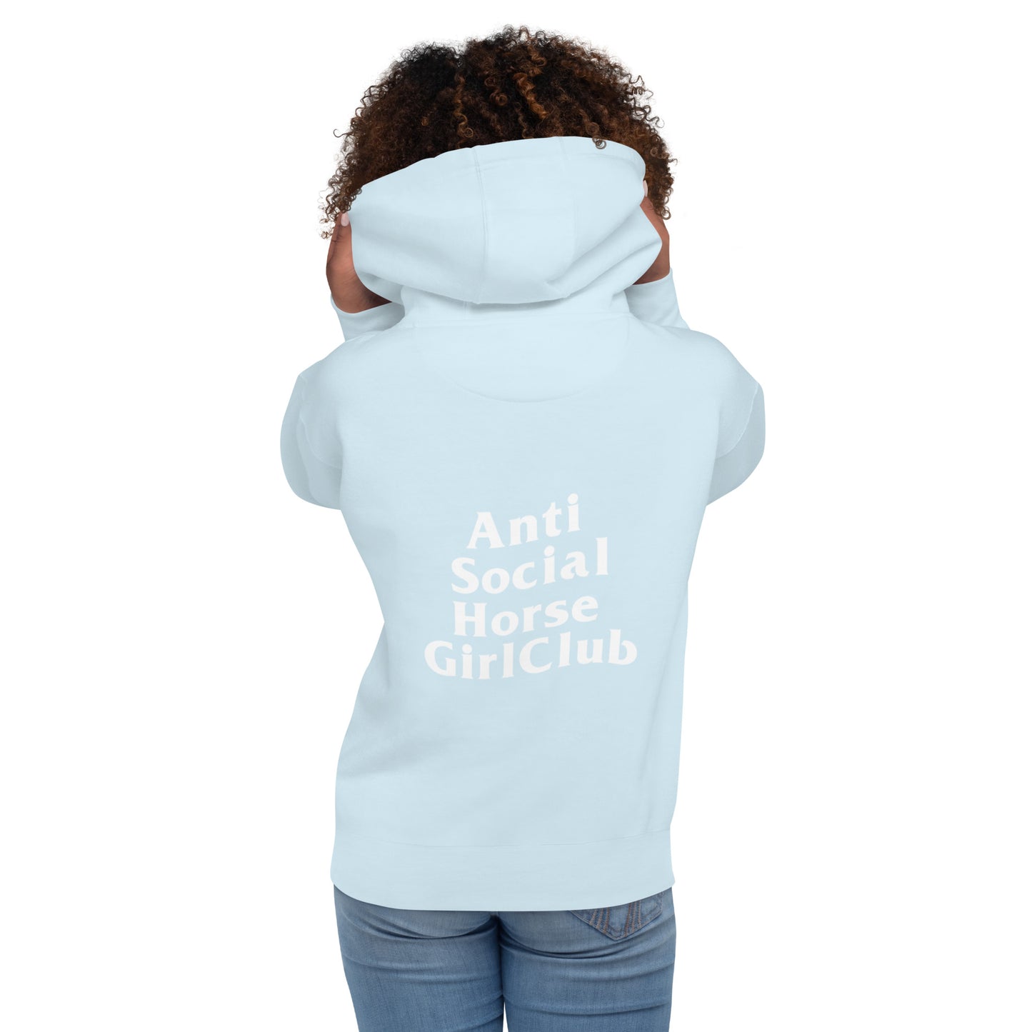 Anti Social Horse Girl Hoodie w/ white logo