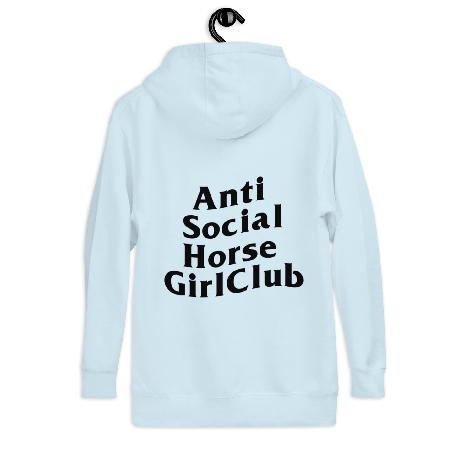 Anti Social Horse Girl Hoodie w/ black logo