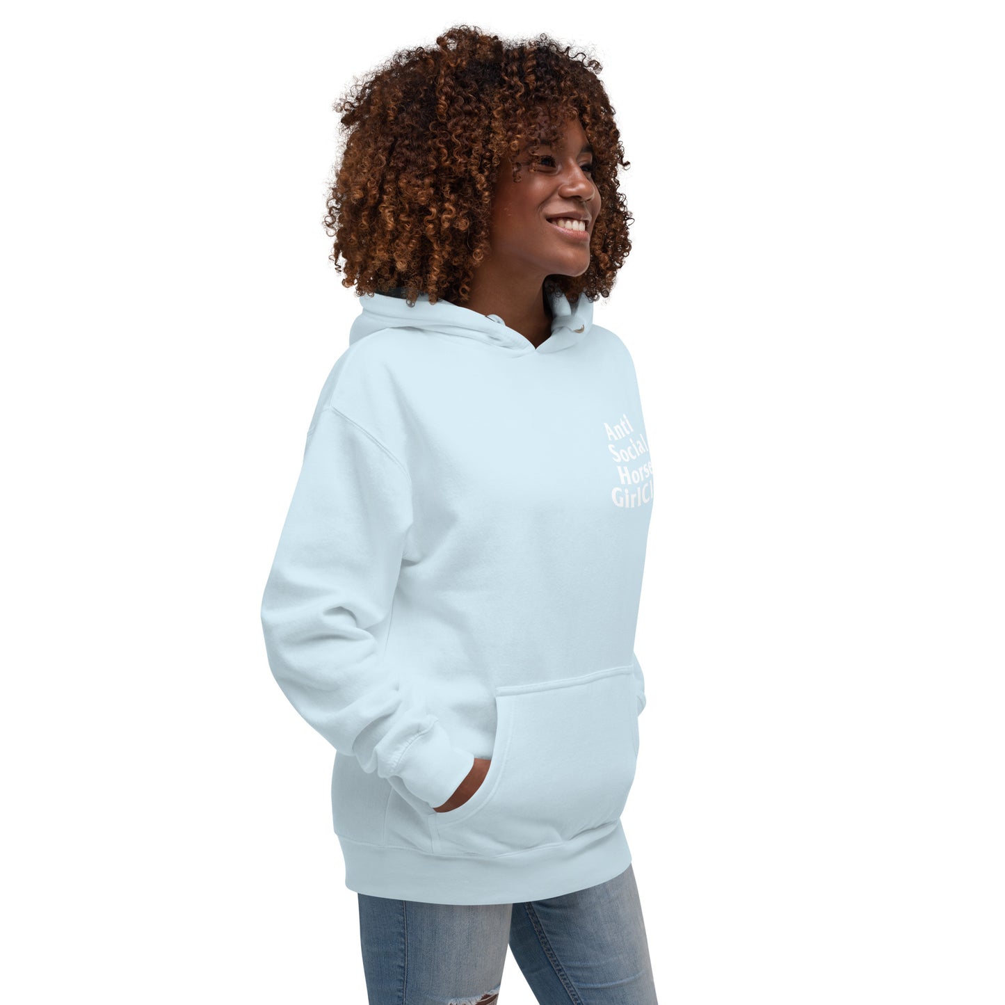 Anti Social Horse Girl Hoodie w/ white logo